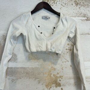 Adika white crop top size small